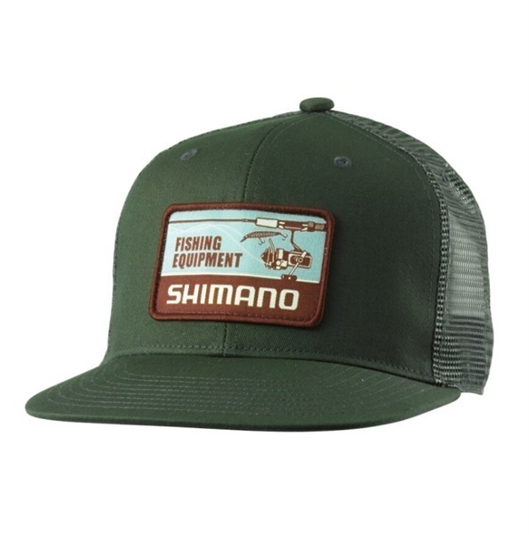 グラフィックフラットメッシュキャップ(グリーン-L)